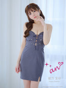 an/AOC-3850/ミニドレス/キャバドレス/ワンピース/3way/オフショル/袖付き/スピンドル/キャミソール/バイカラー/タイト