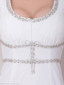 an/AOC-3912/ミニドレス/キャバドレス/ワンピース/ビジュー/リボン/バストジップ/ラメ/ノースリーブ/フリル/テールカット/マーメイド