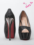 an/AOC-SH038/シューズ/キャバ嬢/キャバドレス/ヒール/ハイヒール/オープントゥ/パンプス/グリッター/脚長/美脚