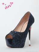 an/AOC-SH038/シューズ/キャバ嬢/キャバドレス/ヒール/ハイヒール/オープントゥ/パンプス/グリッター/脚長/美脚