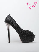 an/AOC-SH038/シューズ/キャバ嬢/キャバドレス/ヒール/ハイヒール/オープントゥ/パンプス/グリッター/脚長/美脚