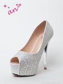 an/AOC-SH038/シューズ/キャバ嬢/キャバドレス/ヒール/ハイヒール/オープントゥ/パンプス/グリッター/脚長/美脚