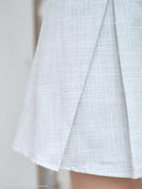 an/AOC-3651/セットアップ/キャバドレス/ミニドレス/ツイード/袖あり/半袖/パフスリーブ/プリーツスカート/Aライン/