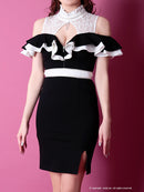 GLAMOROUS/GMS-V635/ミニドレス/ナイトドレス/キャバドレス/ワンピース/ドレス/オフショルダー