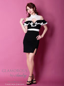 GLAMOROUS/GMS-V635/ミニドレス/ナイトドレス/キャバドレス/ワンピース/ドレス/オフショルダー