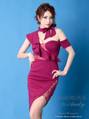 GLAMOROUS/GMS-V649/ミニドレス/ナイトドレス/キャバドレス/ワンピース/ドレス/ワンカラー/リボン