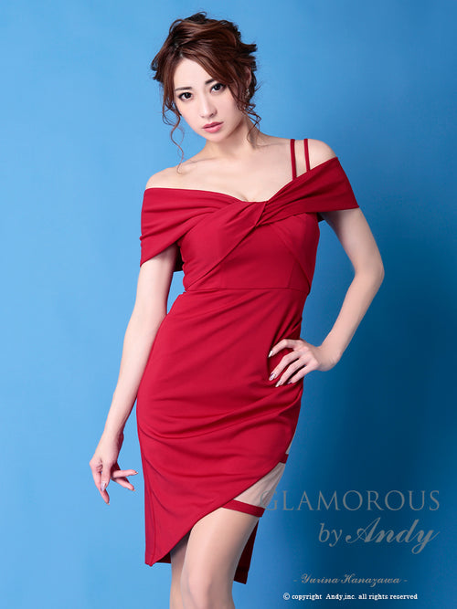 GLAMOROUS/GMS-V657/ミニドレス/ナイトドレス/キャバドレス/ワンピース/ドレス/オフショルダー