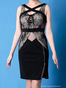 GMS-V675/Andy/GLAMOROUS/ミニドレス/ナイトドレス/キャバドレス/スリット/レース