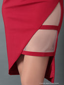 Andy/GLAMOROUS/GMS-V703/ワンピース/ミニドレス/タイトワンピース/ワンカラー/ブローチ付き