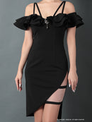 Andy/GLAMOROUS/GMS-V703/ワンピース/ミニドレス/タイトワンピース/ワンカラー/ブローチ付き