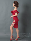 Andy/GLAMOROUS/GMS-V703/ワンピース/ミニドレス/タイトワンピース/ワンカラー/ブローチ付き