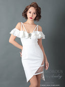 Andy/GLAMOROUS/GMS-V703/ワンピース/ミニドレス/タイトワンピース/ワンカラー/ブローチ付き