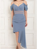 Andy/GLAMOROUS/GMS-V709/ワンピース/ミニドレス/タイトワンピース/ワンカラー/アシンメトリー