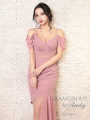 Andy/GLAMOROUS/GMS-V709/ワンピース/ミニドレス/タイトワンピース/ワンカラー/アシンメトリー