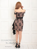 GMS-V718/Andy/GLAMOROUS/ミニドレス/ナイトドレス/キャバドレス/オフショル/レース