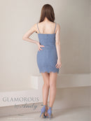 GLAMOROUS/GMS-V777/ミニドレス/ナイトドレス/キャバドレス/ワンピース/ドレス/ワンカラー/フロントジップ