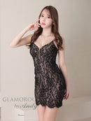 GLAMOROUS/GMS-V777/ミニドレス/ナイトドレス/キャバドレス/ワンピース/ドレス/ワンカラー/フロントジップ
