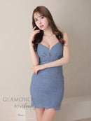 GLAMOROUS/GMS-V777/ミニドレス/ナイトドレス/キャバドレス/ワンピース/ドレス/ワンカラー/フロントジップ