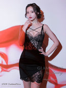 Andy/GLAMOROUS/GMS-V779/ワンピース/ミニドレス/タイトワンピース/バーガンディ