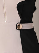 Andy/GLAMOROUS/GMS-V791/キャバドレス/ミニドレス/ワンピース/バイカラー/フリル/フロントジップ