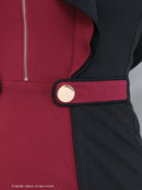 Andy/GLAMOROUS/GMS-V791/キャバドレス/ミニドレス/ワンピース/バイカラー/フリル/フロントジップ