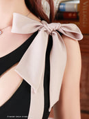 Andy/GLAMOROUS/GMS-V792/ワンピース/ミニドレス/キャバドレス/カットアウト/タイト/ショルダーリボン/ワンショルダー/バイカラー/アシンメトリー