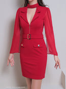 Andy/GLAMOROUS/GMS-V794/ワンピース/ミニドレス/タイトワンピース/ベルトデザイン/袖あり