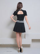 GLAMOROUS/GMS-V796/ナイトドレス/セットアップ/ドレス/キャバドレス/バイカラー/パフスリーブ