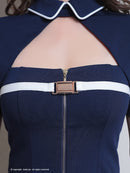 GLAMOROUS/GMS-V796/ナイトドレス/セットアップ/ドレス/キャバドレス/バイカラー/パフスリーブ