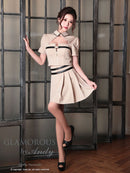 GLAMOROUS/GMS-V796/ナイトドレス/セットアップ/ドレス/キャバドレス/バイカラー/パフスリーブ