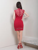 Andy/GLAMOROUS/GMS-V819/キャバドレス/ミニドレス/タイト/ワンピース/レース/シアー/ノースリーブ/ワンカラー