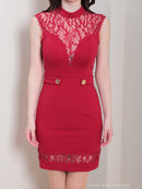 Andy/GLAMOROUS/GMS-V819/キャバドレス/ミニドレス/タイト/ワンピース/レース/シアー/ノースリーブ/ワンカラー