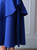 Andy/GLAMOROUS/GMS-V823/ワンピース/ロングドレス/キャバドレス/シンプル/ワンカラー/フロントジップ/オフショル/フリル/アシンメトリー/マーメイド