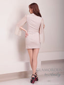 Andy/GLAMOROUS/GMS-V825/キャバドレス/ミニドレス/タイト/セットアップ/襟付き/スリーブ/フロントジップ/袖あり