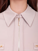 Andy/GLAMOROUS/GMS-V825/キャバドレス/ミニドレス/タイト/セットアップ/襟付き/スリーブ/フロントジップ/袖あり