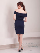 GLAMOROUS/GMS-V831/ナイトドレス/ミニドレス/キャバドレス/オフショルダー/タイト/ワンカラー/タイトドレス/ストレッチ
