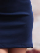 Andy/GLAMOROUS/GMS-V842/ワンピース/ミニドレス/キャバドレス/チェーンパイピング/フロントジップ/ベルト/ノースリーブ/ストレッチ/タイト