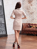 Andy/GLAMOROUS/GMS-V851/ワンピース/ミニドレス/キャバドレス/フロントジップ/襟付き/半袖/袖あり/カットアウト/タイト