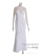 Andy/GLAMOROUS/GMS-V862/ワンピース/ロングドレス/キャバドレス/ビジューストラップ/ラメ/キャミソール/スピンドル/スリット