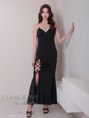 Andy/GLAMOROUS/GMS-V862/ワンピース/ロングドレス/キャバドレス/ビジューストラップ/ラメ/キャミソール/スピンドル/スリット