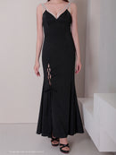 Andy/GLAMOROUS/GMS-V862/ワンピース/ロングドレス/キャバドレス/ビジューストラップ/ラメ/キャミソール/スピンドル/スリット