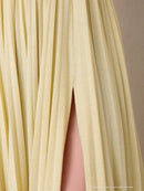 Andy/GLAMOROUS/GMS-V870/ワンピース/ロングドレス/キャバドレス/ビジュー/ラメ/プリーツ/キャミソール/スリット/ストレッチ/フレア