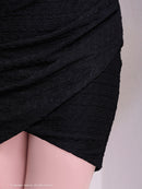 Andy/AN-ON2924/ワンピース/ミニドレス/キャバドレス/ワンカラー/シアー/ノースリーブ/袖あり/ビジューボタン/襟付き