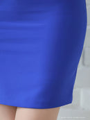 Andy/AN-ON2827/ワンピース/ミニドレス/キャバドレス/ワンカラー/チェーン/バックリボン/袖あり/半袖/タイト