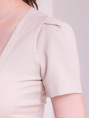 Andy/AN-ON2926/セットアップ/ミニドレス/キャバドレス/シフォン/リボン/バイカラー/切り替え/半袖/袖あり/タイト