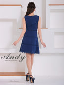 Andy/AN-ON2915/ワンピース/ミニドレス/キャバドレス/ワンカラー/カットアウト/ノースリーブ/レース/フレア