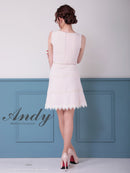 Andy/AN-ON2915/ワンピース/ミニドレス/キャバドレス/ワンカラー/カットアウト/ノースリーブ/レース/フレア