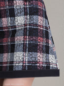 Andy/AN-OK2806/ワンピース/ミニドレス/キャバドレス/チェック/袖フリル/レース/ボタン