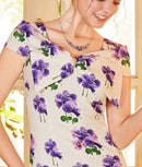 ERUKEI/エルケイ/17045/ナイトドレス/ワンピース/ドレス/キャバドレス/パーティー/タイト/袖あり/プリント/花柄/オレンジ/結婚式/KT