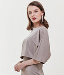 ERUKEI/エルケイ/31190/ミニドレス/シンプル/ワンピース/ドルマンスリーブ